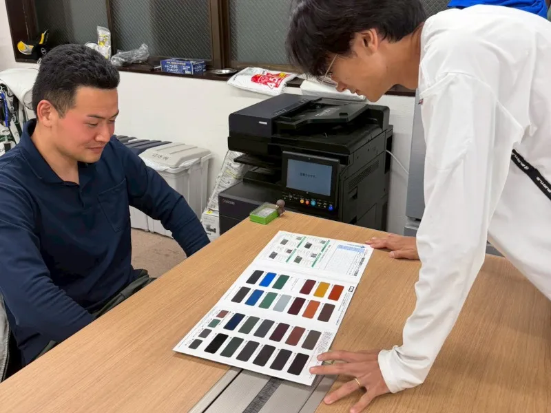 外壁塗装の施工風景
